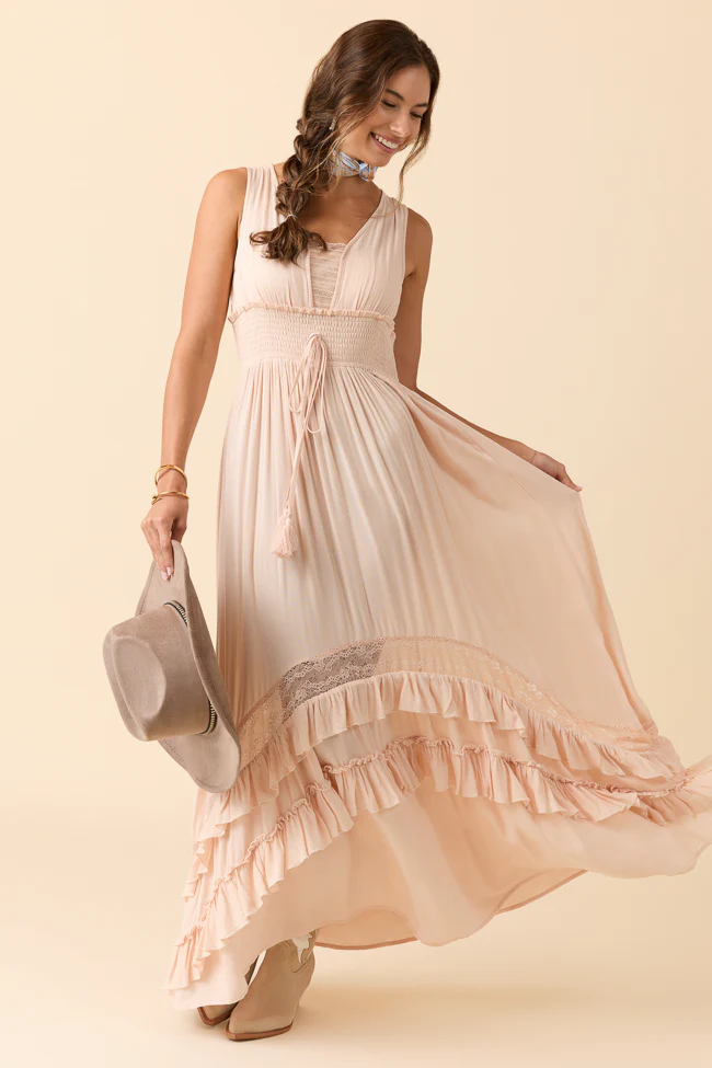 Taupe Sleeveless Maxi Dress